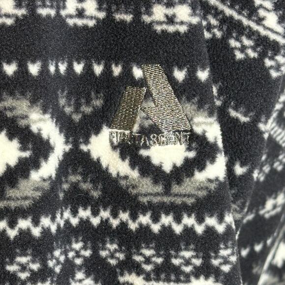 Eddie‎ Bauer Black Nordic Aztec Fleece Quarter Zip Jacket Womens Size Medium M - Picture 7 of 11